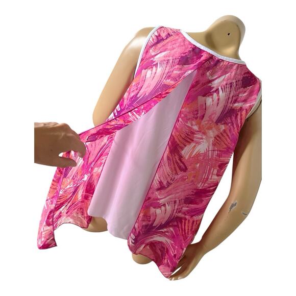 SLINKY BRAND Womens Petite Size PL Sleeveless Layered Swing Tank Top Shirt - Picture 3 of 6